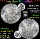 *Auction Highlight* 1885-cc Rare In All Grades . Morgan Dollar $1 Graded Choice Unc DMPL By USCG (fc