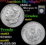 ***Auction Highlight*** 1886-o Key Date . Morgan Dollar $1 Graded BU+ By USCG (fc)