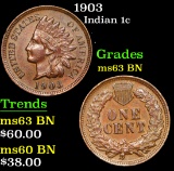 1903 . . Indian Cent 1c Grades Select Unc BN
