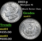 1903-p Much Better Date . Morgan Dollar $1 Grades Select+ Unc