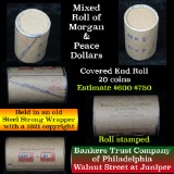***Auction Highlight*** Morgan/Peace $1 Mixed Roll Steel Strong Shotgun Wrapper w/Covered Ends (fc)