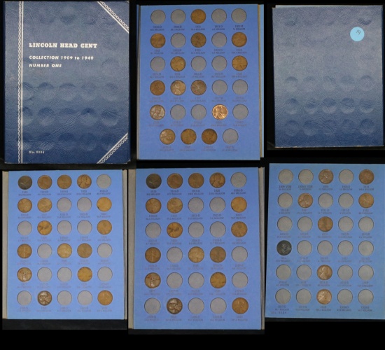 Partial Lincoln cent book 1909-1940 38 coins . .