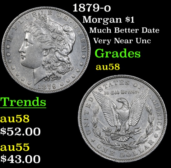 1879-o Morgan Dollar $1 Grades Choice AU/BU Slider
