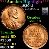 ***Auction Highlight*** 1930-d Lincoln Cent 1c Graded GEM++ RD By USCG (fc)