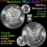 1879-s Morgan Dollar $1 Graded GEM+ DMPL By USCG
