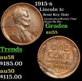 1915-s Lincoln Cent 1c Grades Choice AU