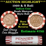 ***Auction Highlight*** Indian 1c Shotgun Roll, 1909 end, KEY date 's' mint on the other, Wow! . . (
