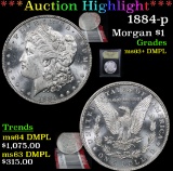 ***Auction Highlight*** 1884-p Morgan Dollar $1 Graded Select Unc+ DMPL By USCG (fc)