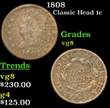 1808 Classic Head Large Cent 1c Grades vg, very good