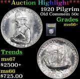 ***Auction Highlight*** 1920 Pilgrim Old Commem Half Dollar 50c Graded GEM++ Unc By USCG (fc)