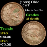 (1863) Ohio Civil War Token 1c Grades xf details