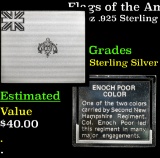 Flags of the American Revolution Enoch Poor Color .6oz .925 Sterling Silver Bar Grades