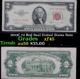 1953C $2 Red Seal United States Note Grades xf+