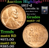 ***Auction Highlight*** 1917-d Lincoln Cent 1c Graded Select+ Unc RD By USCG (fc)