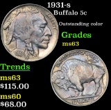 1931-s Buffalo Nickel 5c Grades Select Unc