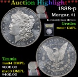 ***Auction Highlight*** 1888-p Morgan Dollar $1 Graded Select Unc+ DMPL By USCG (fc)