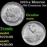 1923-s Monroe Old Commem Half Dollar 50c Grades Choice Unc