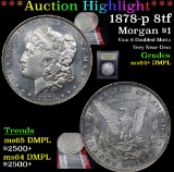 ***Auction Highlight*** 1878-p 8tf Morgan Dollar $1 Graded Choice Unc+ DMPL By USCG (fc)