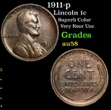 1911-p Lincoln Cent 1c Grades Choice AU/BU Slider