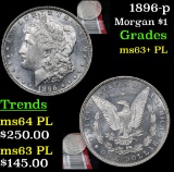1896-p Morgan Dollar $1 Grades Select Unc+ PL