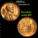 1939-s Lincoln Cent 1c Grades Choice Unc RD