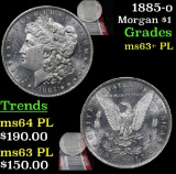 1885-o Morgan Dollar $1 Grades Select Unc+ PL