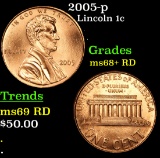 2005-p Lincoln Cent 1c Grades GEM++ RD