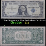 ***Star Note 1957 $1 Blue Seal Silver Certificate . . Grades f+