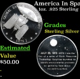 America In Space The Global Earth Resources Survey 1oz. .925 Sterling Silver Round Grades