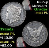 1885-p Morgan Dollar $1 Grades Select Unc PL