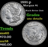 1891-p Morgan Dollar $1 Grades Unc Details