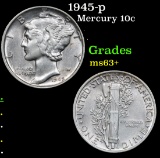 1945-p Mercury Dime 10c Grades Select+ Unc