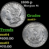 1898-p Morgan Dollar $1 Grades Select+ Unc