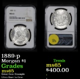 NGC 1889-p Morgan Dollar $1 Graded ms65 By NGC