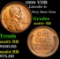 1909 VDB Lincoln Cent 1c Grades Choice+ Unc RB