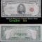 1963 $5 Red seal United States Note . . Grades f+