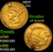 1857 Gold Dollar $1 Grades xf details