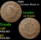 1816 Coronet Head Large Cent 1c Grades vg details