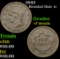 1843 Braided Hair Large Cent 1c Grades vf details