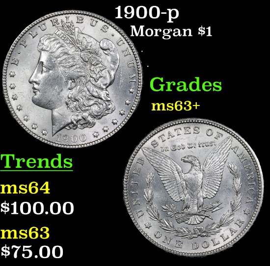 1900-p Morgan Dollar $1 Grades Select+ Unc