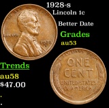 1928-s Lincoln Cent 1c Grades Select AU