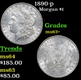 1890-p Morgan Dollar $1 Grades Select+ Unc