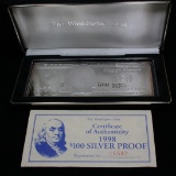 The Washington Mint 1998 $100 Silver Proof 4oz. .999 Pure Silver Grades