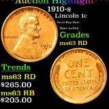 1910-s Lincoln Cent 1c Grades Select Unc RD (fc)