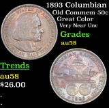 1893 Columbian Old Commem Half Dollar 50c Grades Choice AU/BU Slider