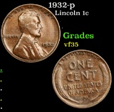 1932-p Lincoln Cent 1c Grades vf++