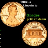 1986-s Lincoln Cent 1c Grades Gem++ Proof Red Deep cameo