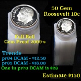 Proof 2009-s Roosevelt Dime 10c roll, 50 pieces (fc)