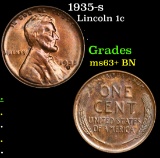 1935-s Lincoln Cent 1c Grades Select+ Unc BN