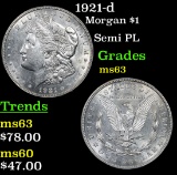 1921-d Morgan Dollar $1 Grades Select Unc